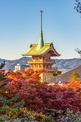 Obraz premium Gionkaku tower of Daiun-in Temple in Higashiyama ward, Kyoto, Japan