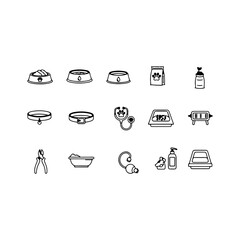 food and drink icons set