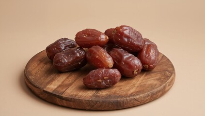 Obraz premium Shiny Oblong Forms Resting on a Weathered Wooden Surface, Neutral Backdrop.