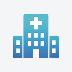 Obraz premium Illustration of a Modern Hospital Building Depicting Healthcare and Medical Services