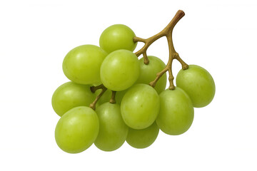 Obraz premium Fresh green grapes bunch showing healthy eating, dieting and fresh organic fruit concepts on transparent background
