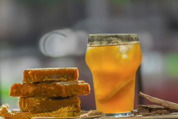 Traditional Colombian drink made from panela and lemon Colombian culture