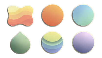 Colorful Abstract Shapes and Blobs on Transparent Background for Creative Projects