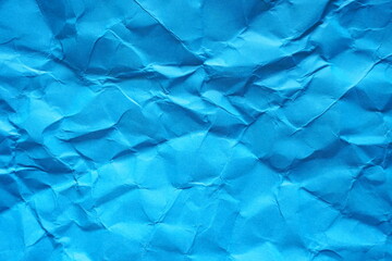 wrinkled paper texture background, blue paper background