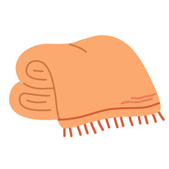 Cozy Blanket in Flat Style for Winter Comfort Illustration