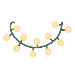 String Lights in Flat Style for Holiday Home Decoration