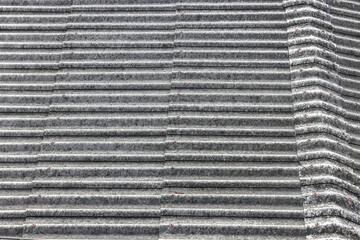 Old Asbestos cement roofing sheets, Asbestos roof, Corrugated Asbestos Cement Roof Sheet, corrugated panels, Gray slate texture,  Gray wavy slate roof pattern background.