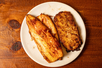Stuffed trout on a plate