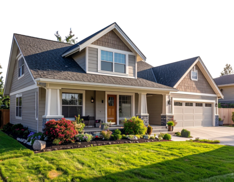 Age friendly home modifications in suburban house with accessible design for elderly