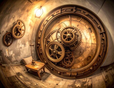 Peaceful Lighting Steampunk Tranquil fostering Wallpaper Sepia Effect, Atmosphere HighKey Lens Fisheye Gray Abstract Background
