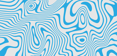 Abstract Trippy Psychedelic Texture. Y2k Geometric Blue Pattern