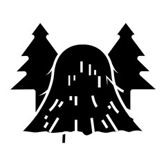 Forest autum Glyph icon