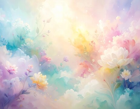 Dreamy Macro Pastel White fostering Detail, Wallpaper Atmosphere Soft Light Peaceful Gouache Abstract Background Solid