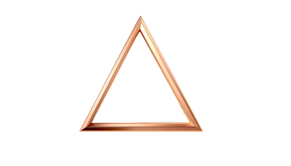 Two geometric frame designs — hexagon and triangle — isolated on transparent background