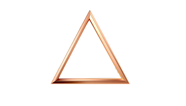 Two geometric frame designs — hexagon and triangle — isolated on transparent background