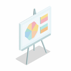 Minimal Isometric Presentation Board Icon Design