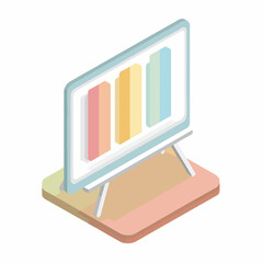 Isometric Presentation Board Minimalist Icon