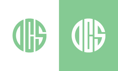 Modern monogram logo design with minimalist circle in fresh green and white colors for brand identity solutions that inspire trust and innovation
