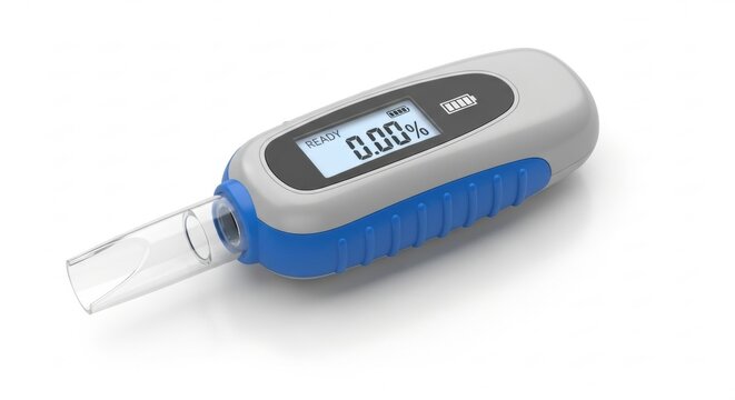 Doctor&rsquo;s Breath Analyzer Tool Isolated on White Background