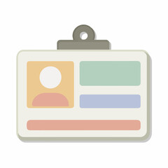 Fototapeta premium Sleek Minimalist ID Card Icon Design