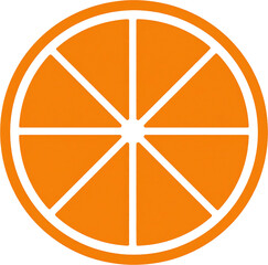 Orange Icon Isolated on White Background