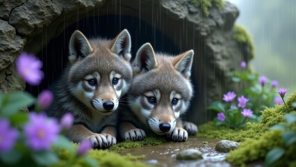 wolves in the garden