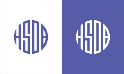 Unique monogram logo design showcasing modern circular letter art for personalized branding projects on white and blue background perfect for business