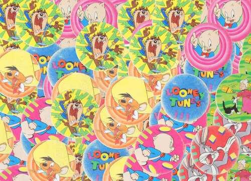 Looney Tunes tazos. Tazos Collection. Cartoons. 