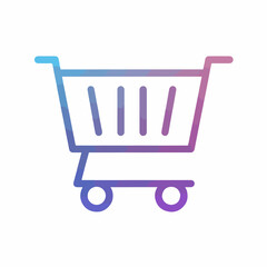 E-commerce Thin Line Shopping Cart Icon