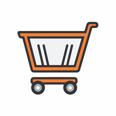Minimalistic Shopping Cart Icon Design