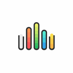 Sleek Signal Bars Icon Design