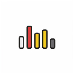 Minimal Signal Strength Bars Clean Icon