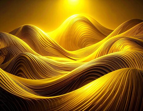 Mysterious Lighting Mood LowKey Art CloseUp Background Detail, Abstract Line Monochrome Wallpaper conveying Yellow Dramatic