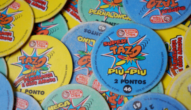 Looney Tunes tazos. Super Tazos Collection. Cartoons (piu-piu, pernalonga). Elma chips tazo. 