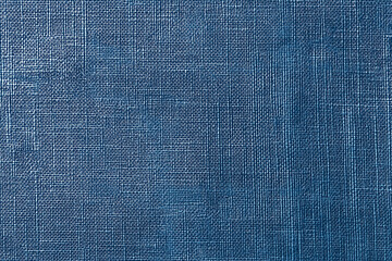 A tightly woven blue fabric texture with a subtle crosshatch pattern
