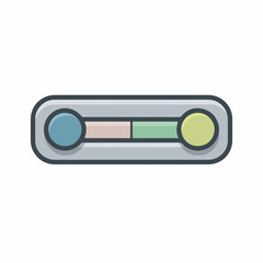 Fototapeta premium Sleek Slider Control Icon Design Element