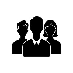 Group of three people graphic