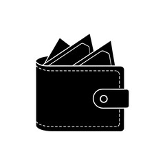 Wallet with money inside view