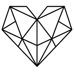 Geometric Heart Design Symbolizing Love and Connection in Abstract Art