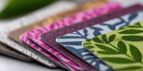 loyalty card photography, high-quality, professional product shot of local business loyalty and punch cards, showcasing branding and details for marketing