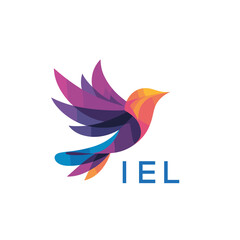 “Colorful Abstract Bird Logo Design – IEL Later Logo, Modern Geometric Vector Illustration”
