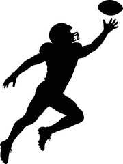 Football Diving Catch Scalable SVG Vector Graphic with Editable Paths and Layers for Web, UI Design, Digital Art, and Print Applications