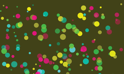 Abstract background with colorful circles on a muted green backdrop design
