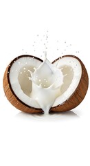 Coconut Milk Splash - Fresh, Tropical, and Refreshing Beverage.
