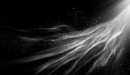 Abstract grayscale light trails