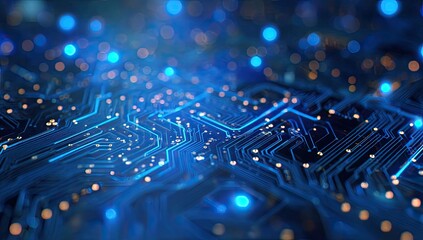 Abstract circuit board close-up