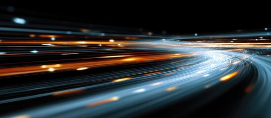 Abstract swirling light trails