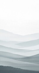 Abstract Minimalist Landscape in Shades of Gray and White.