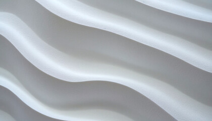 Modern wave pattern on styrofoam surface creating unique visual effects for architectural models or product design applications with smooth flowing lines and contemporary aesthetic qualities