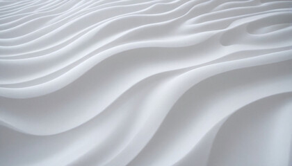 Unique visual effects showing modern wave pattern on styrofoam surface for architectural models or product design applications with smooth flowing lines and contemporary aesthetic qualities